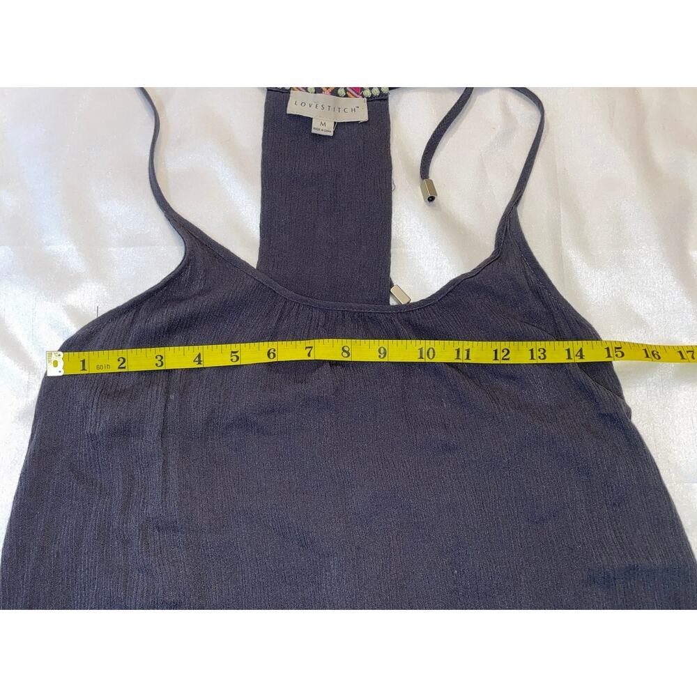 Lovestitch‎ Boho Embroidered Summer Top - Size M - Adjustable Length w/Ties - Picture 4 of 8